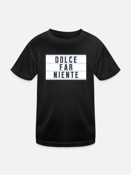 DOLCE FAR NIENTE - Kinder Funktions-T-Shirt - Schwarz