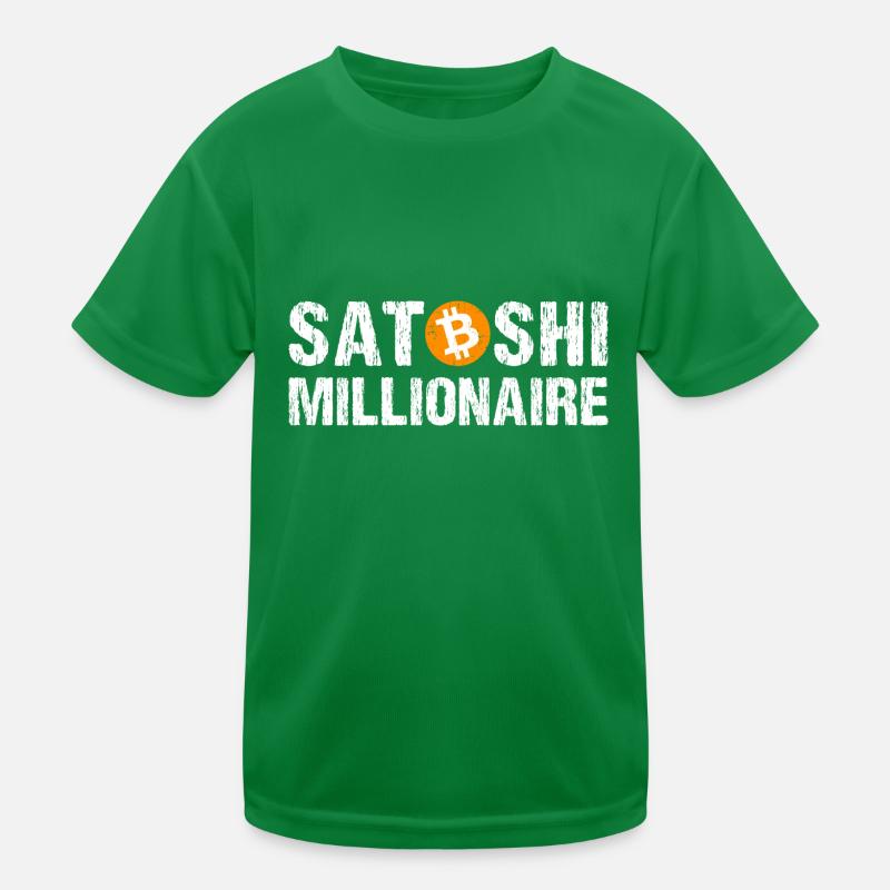 Satoshi Millionaire Cryptomonnaie Bitcoin T-shirt sport Enfant