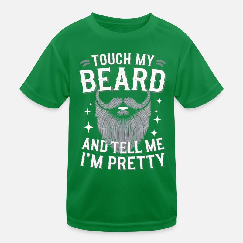Bart Schnurrbart Bärtige Männer Kinder Funktions-T-Shirt