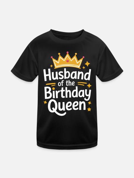 Ehemann Ehegatte Familie Hochzeit - Kinder Funktions-T-Shirt - Schwarz - Vorne