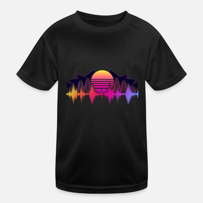Equalizer Music Gift Vaporwave Soundwave Kids Functional T-Shirt