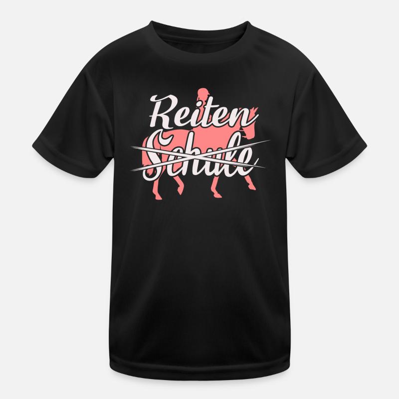 Riding instead of school equestrian gift idea Kids Functional T-Shirt