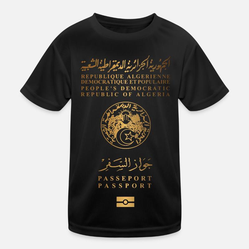 Algerian passport Kids Functional T-Shirt