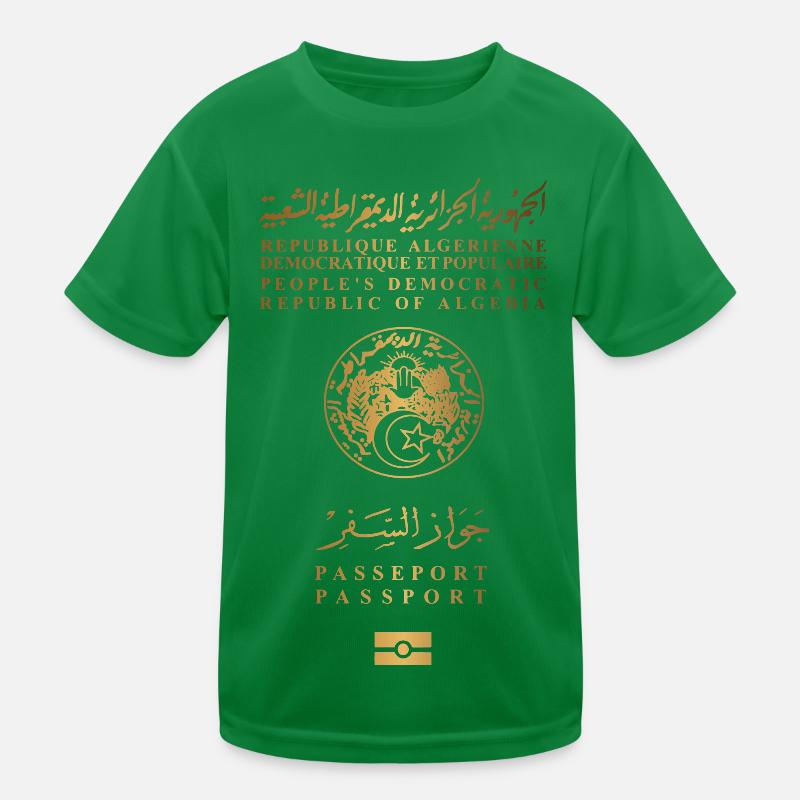 Algerian passport Kids Functional T-Shirt