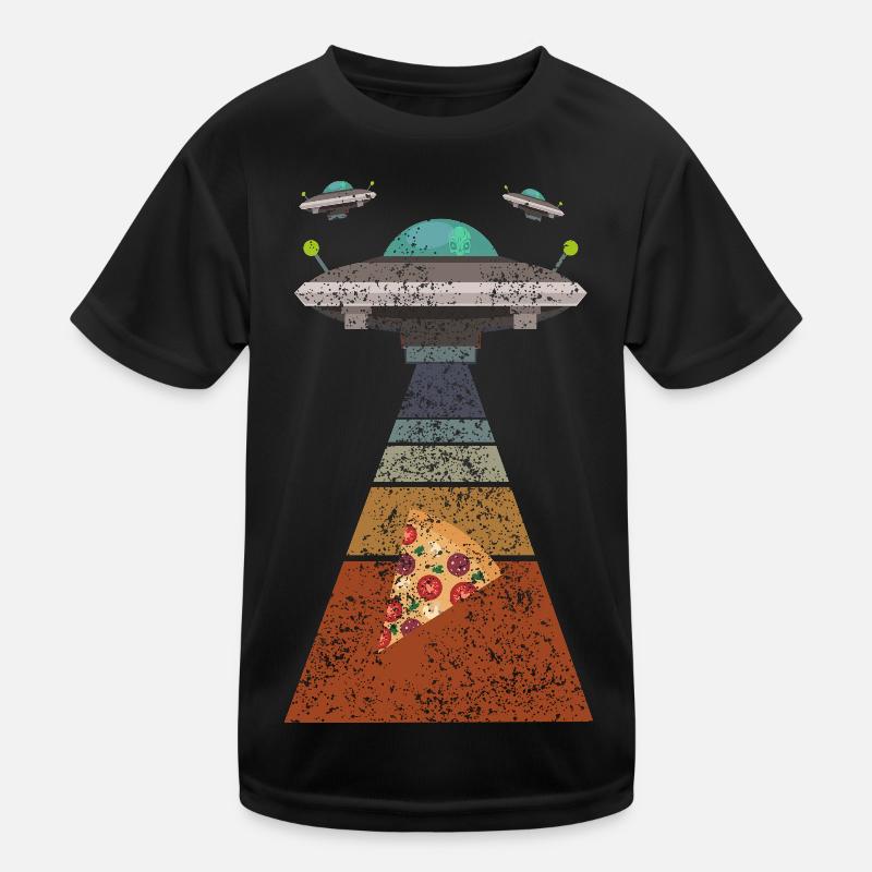 Pizza Ufo Kinder Funktions-T-Shirt