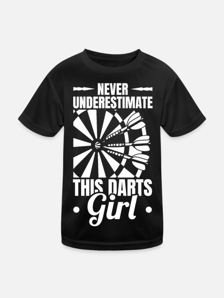 Ne sous-estimez jamais cette fille dard - T-shirt sport Enfant - noir - Devant