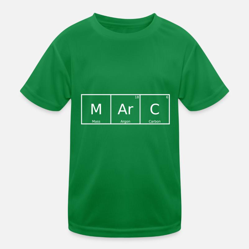 Marc Name First name Chemistry Periodic Table Elements Kids Functional T-Shirt