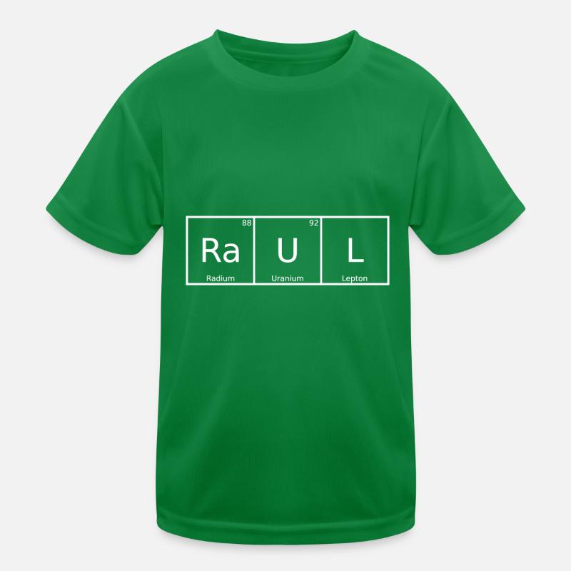 Raul Surname First Name Chemistry Periodic Table Elements Kids Functional T-Shirt