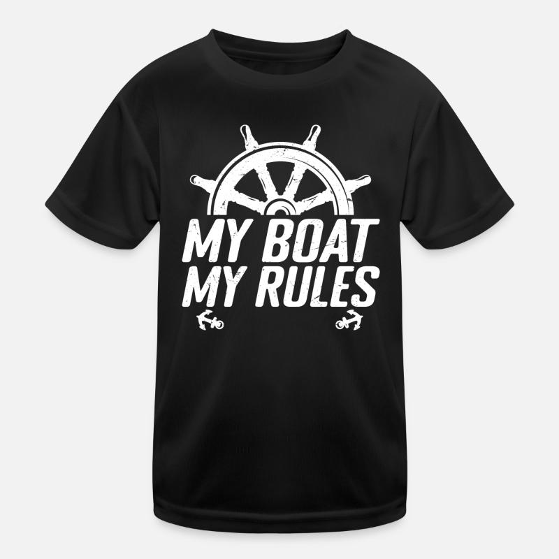 Mein Boot, meine Regeln, Bootfahren Kinder Funktions-T-Shirt