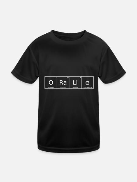 Oralia Nom Prénom Chimie Éléments du tableau périodique - T-shirt sport Enfant - noir - Devant