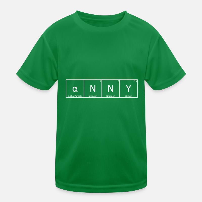 Anny Name First Name Chemistry Periodic Table Elements Kids Functional T-Shirt