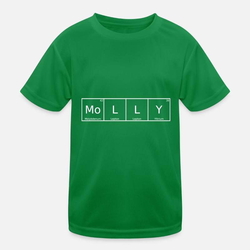 Molly Name First Name Chemistry Periodic Table Elements Kids Functional T-Shirt