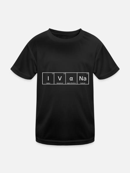Ivana Nom Prénom Chimie Éléments du tableau périodique - T-shirt sport Enfant - noir - Devant