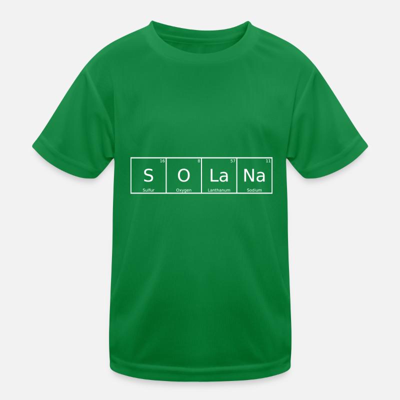 Solana Nom Prénom Chimie Tableau périodique Éléments T-shirt sport Enfant