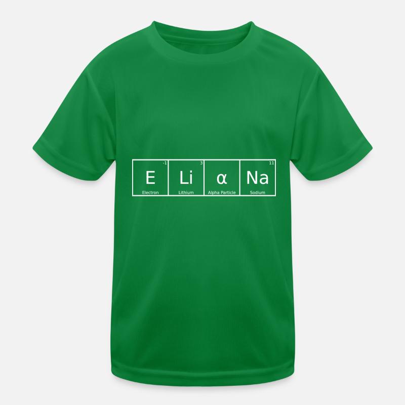 Eliana Surname First name Chemistry Periodic Table Elements Kids Functional T-Shirt