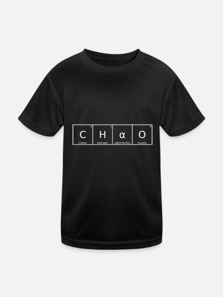 Chao Name First Name Chemistry Periodic Table Elements - Kids Functional T-Shirt - black - Front