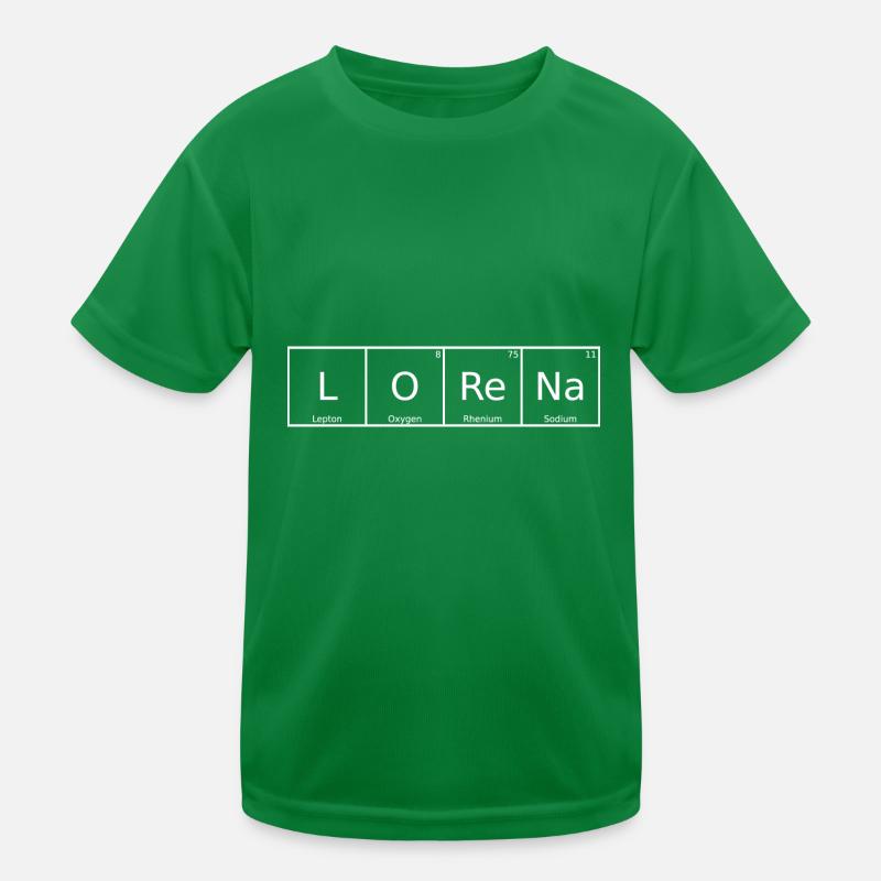 Lorena Name Vorname Chemie Periodensystem Elemente Kinder Funktions-T-Shirt