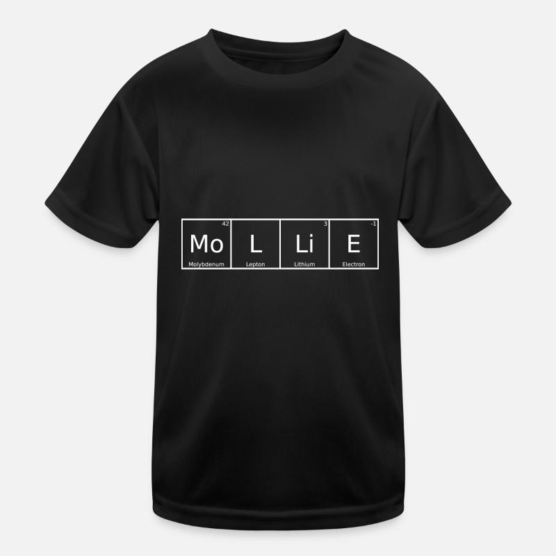 Mollie Name First Name Chemistry Periodic Table Elements Kids Functional T-Shirt