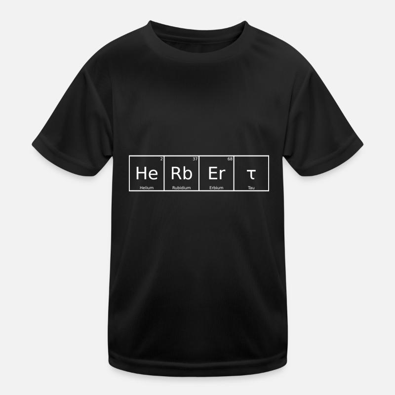 Herbert Surname First Name Chemistry Periodic Table Element Kids Functional T-Shirt