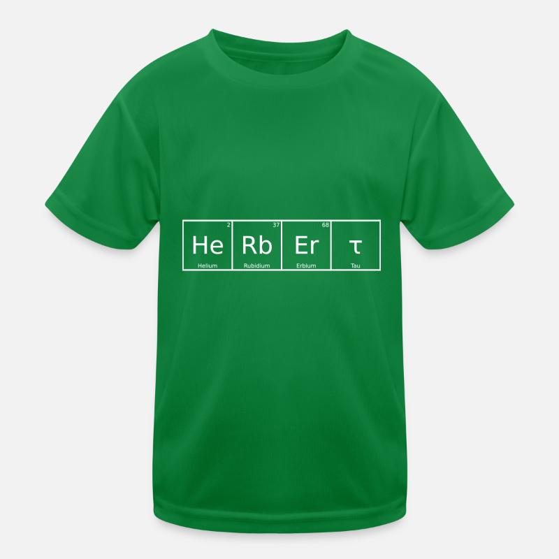 Herbert Surname First Name Chemistry Periodic Table Element Kids Functional T-Shirt