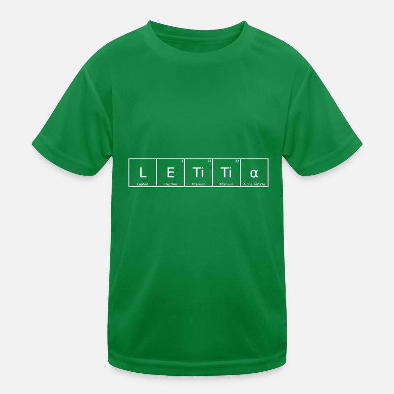 Letitia Surname First Name Chemistry Periodic Table Element Kids Functional T-Shirt