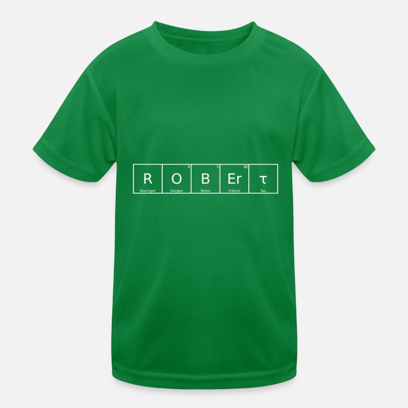 Robert Nom Prénom Chimie Tableau périodique Éléments T-shirt sport Enfant