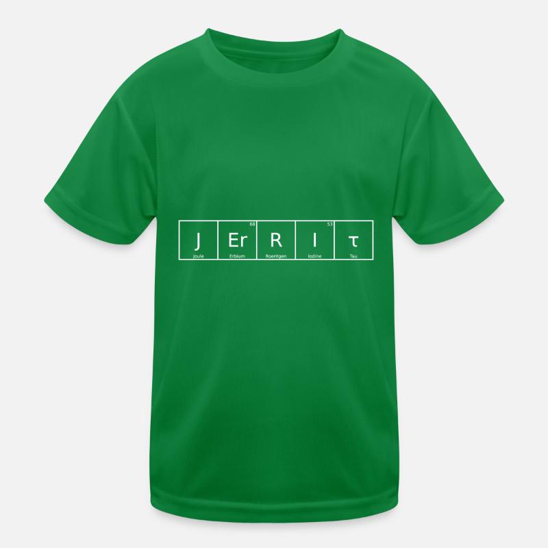 Jerrit Name First Name Chemistry Periodic Table Elements Kids Functional T-Shirt