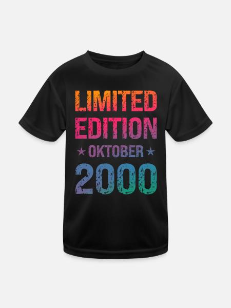 Limited Edition Birthday Party Vintage 2000 - Kids Functional T-Shirt - black - Front