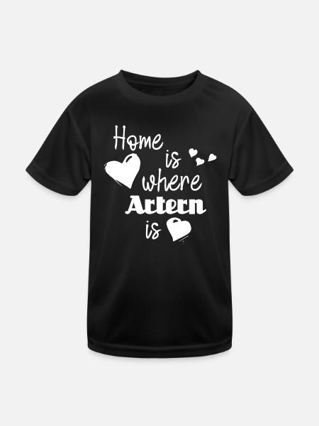 Zuhause in Artern - Home is where Artern is - Kinder Funktions-T-Shirt - Schwarz - Vorne
