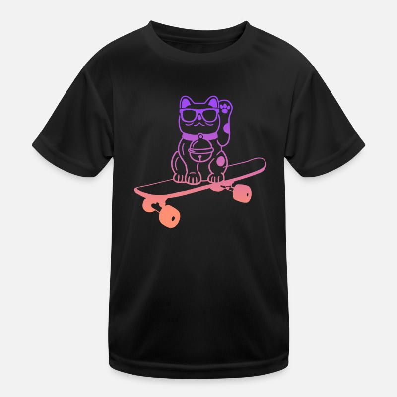 Skateboard Cat Skater Tricks Skateboarding T-shirt sport Enfant