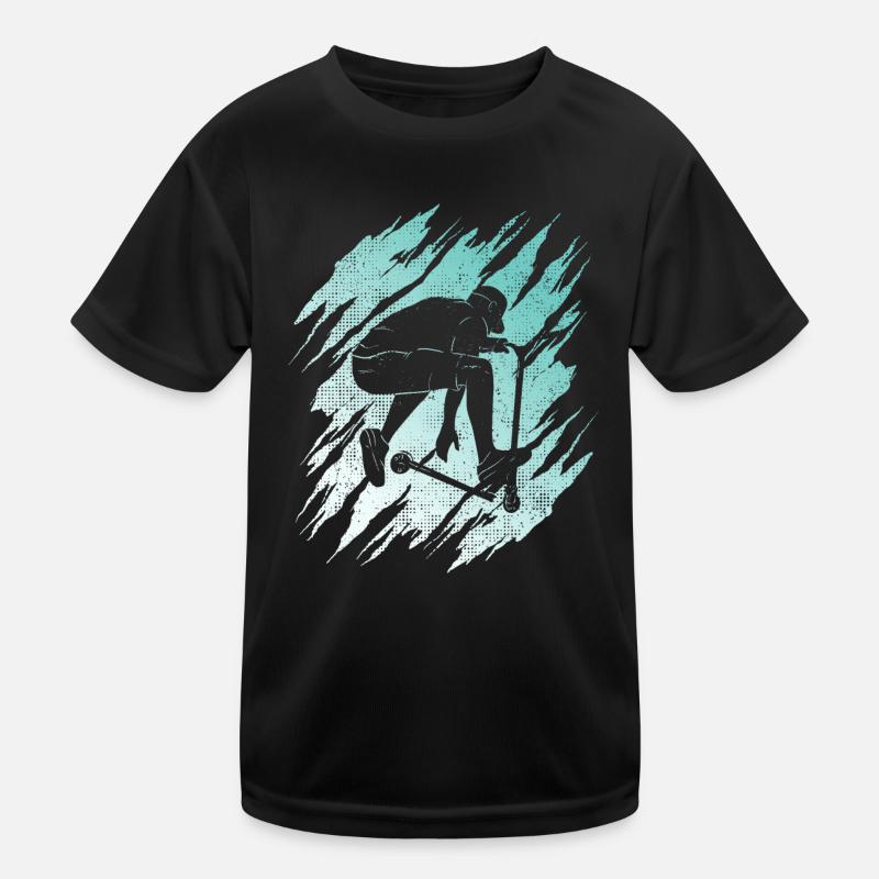 Scooter Tricks E-Scooter Enfants Stunt Scooter T-shirt sport Enfant