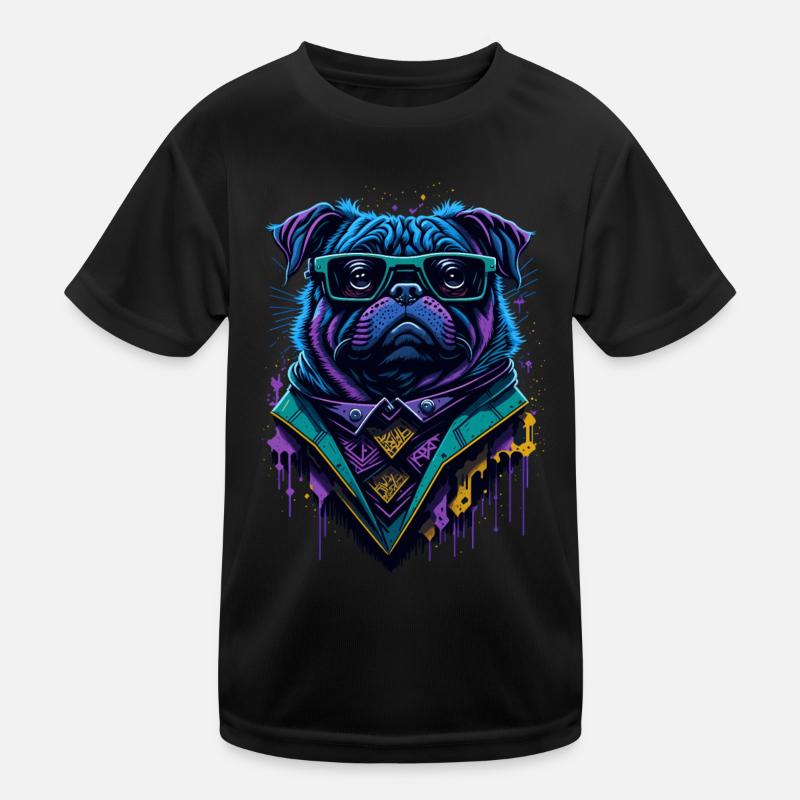 Graffiti Cyberpug Kinder Funktions-T-Shirt