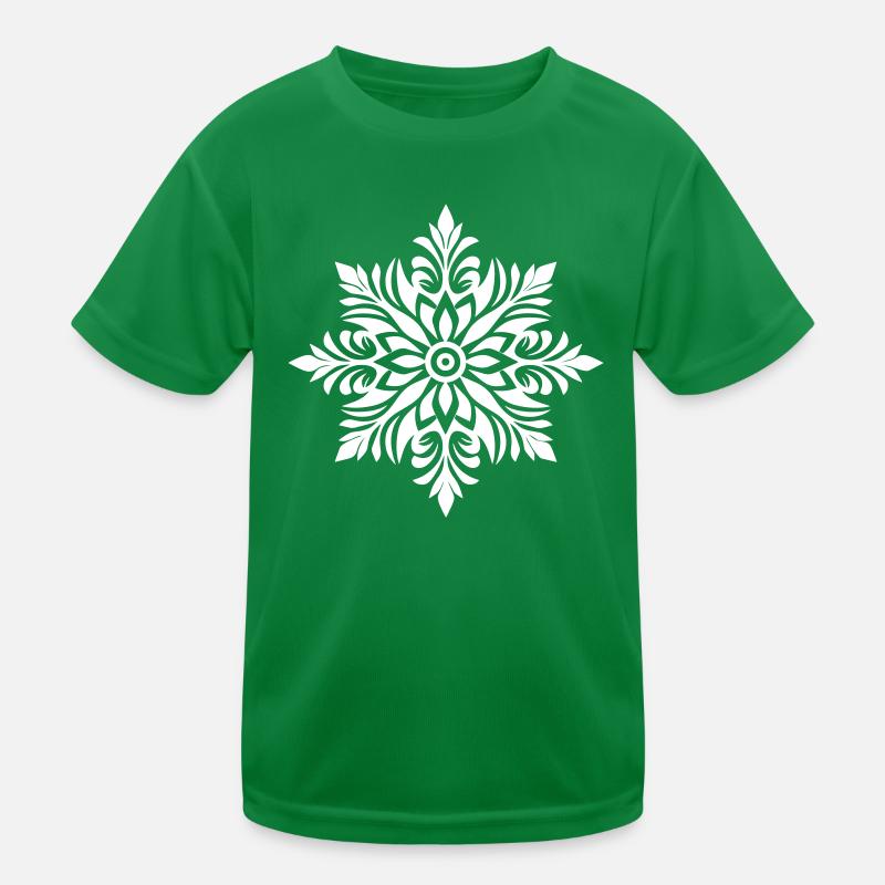Snowflake, Winter, Snowflake, Star, Pattern, Ice Kids Functional T-Shirt
