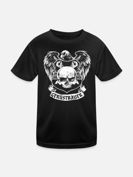 Gerüstbauer Abzeichen - Kinder Funktions-T-Shirt - Schwarz - Vorne