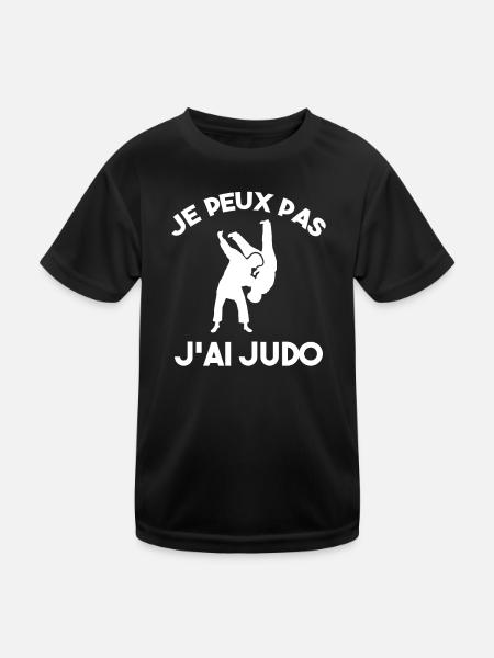 Je Peux Pas J'ai Judo - T-shirt sport Enfant - noir - Devant