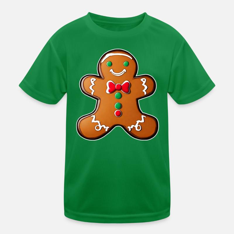 Niedlicher Lebkuchenmann Kinder Funktions-T-Shirt