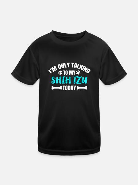 Shih Tzu - Kids Functional T-Shirt - black - Front