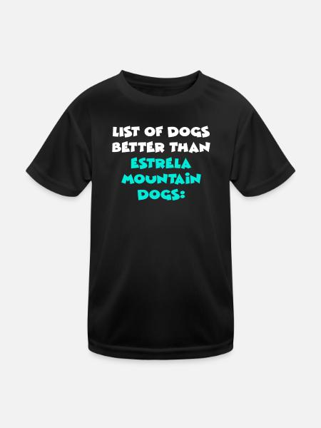 Chien de montagne Estrela Berghund - T-shirt sport Enfant - noir - Devant