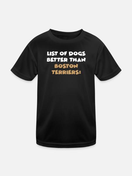 Boston Terrier - Kids Functional T-Shirt - black - Front