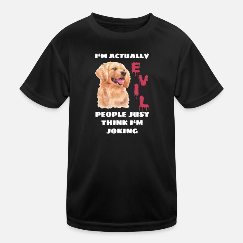 Vilain Golden Retriever T-shirt sport Enfant
