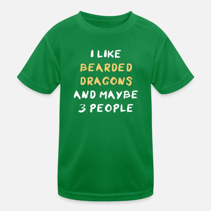 I Like Bearded Dragons And Maybe 3 People Bartagam Kinder Funktions-T-Shirt