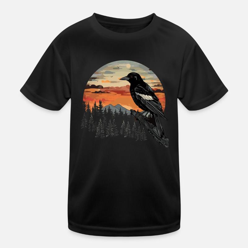 Elster Vogel Vogelzüchter Fliegen Kinder Funktions-T-Shirt