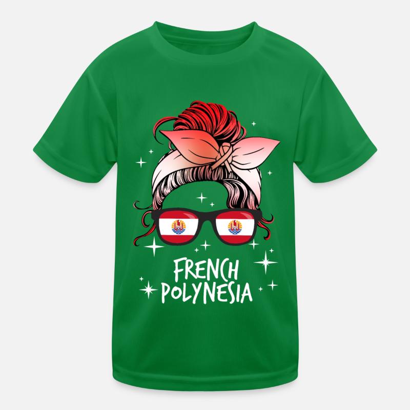 French Polynesia Kids Functional T-Shirt