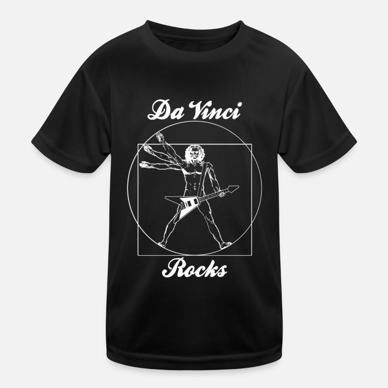 rock n roll Leonard de Vinci Kinder Funktions-T-Shirt