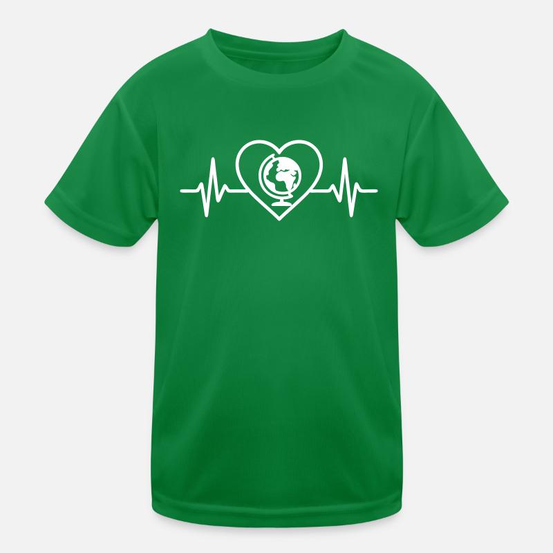Globe Terrestre Voyage Cœur T-shirt sport Enfant