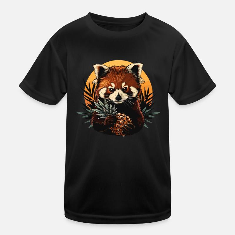 Panda roux Chat Ours Panda rouge Ananas Cool T-shirt sport Enfant