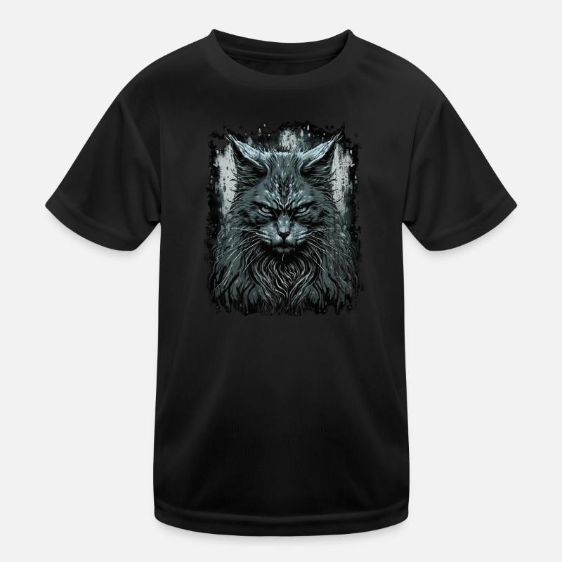 Maine-Coon-Katze Kinder Funktions-T-Shirt