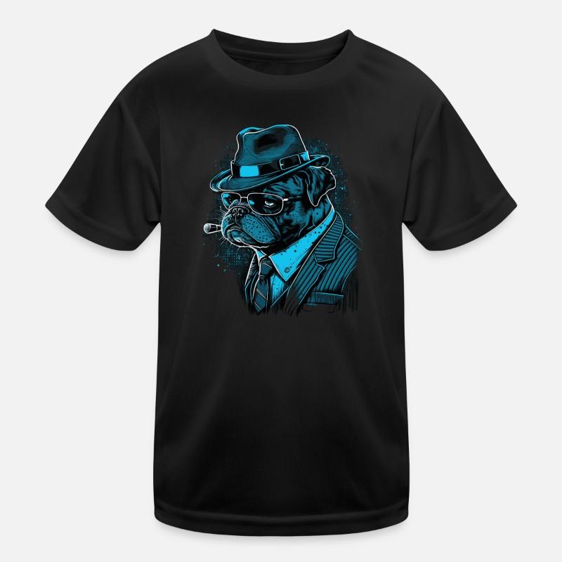 Commissioner Pug Kids Functional T-Shirt