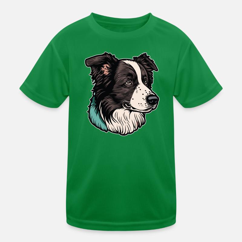 Border Collie Kids Functional T-Shirt