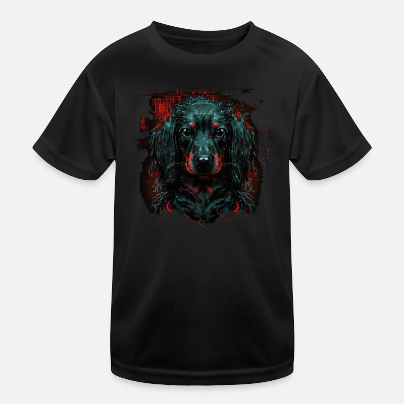 Dackelwelpe Kinder Funktions-T-Shirt